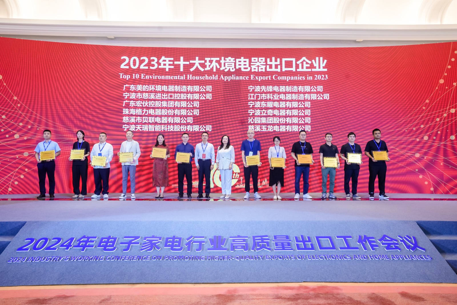 寧波市慈溪進(jìn)出口控股有限公司獲評(píng)“2023年度十大環(huán)境電器出